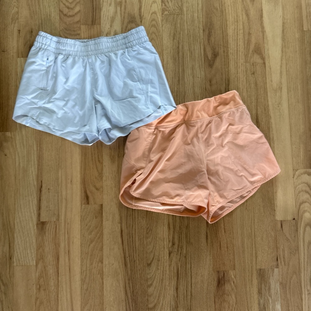 Athleta Orange and White Athletic Shorts. Message me if you only want 1